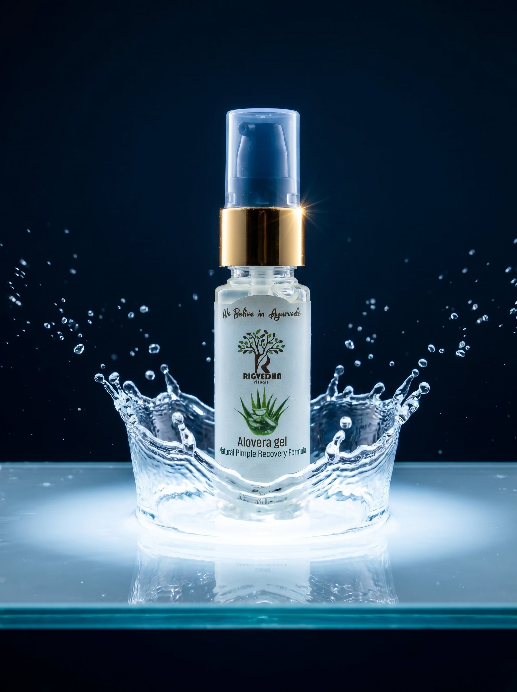 Alovera Gel for Pimples & Acne-Prone Skin | 100% Pure Real Aloe Pulp | Rigvedha Rituals Kerala