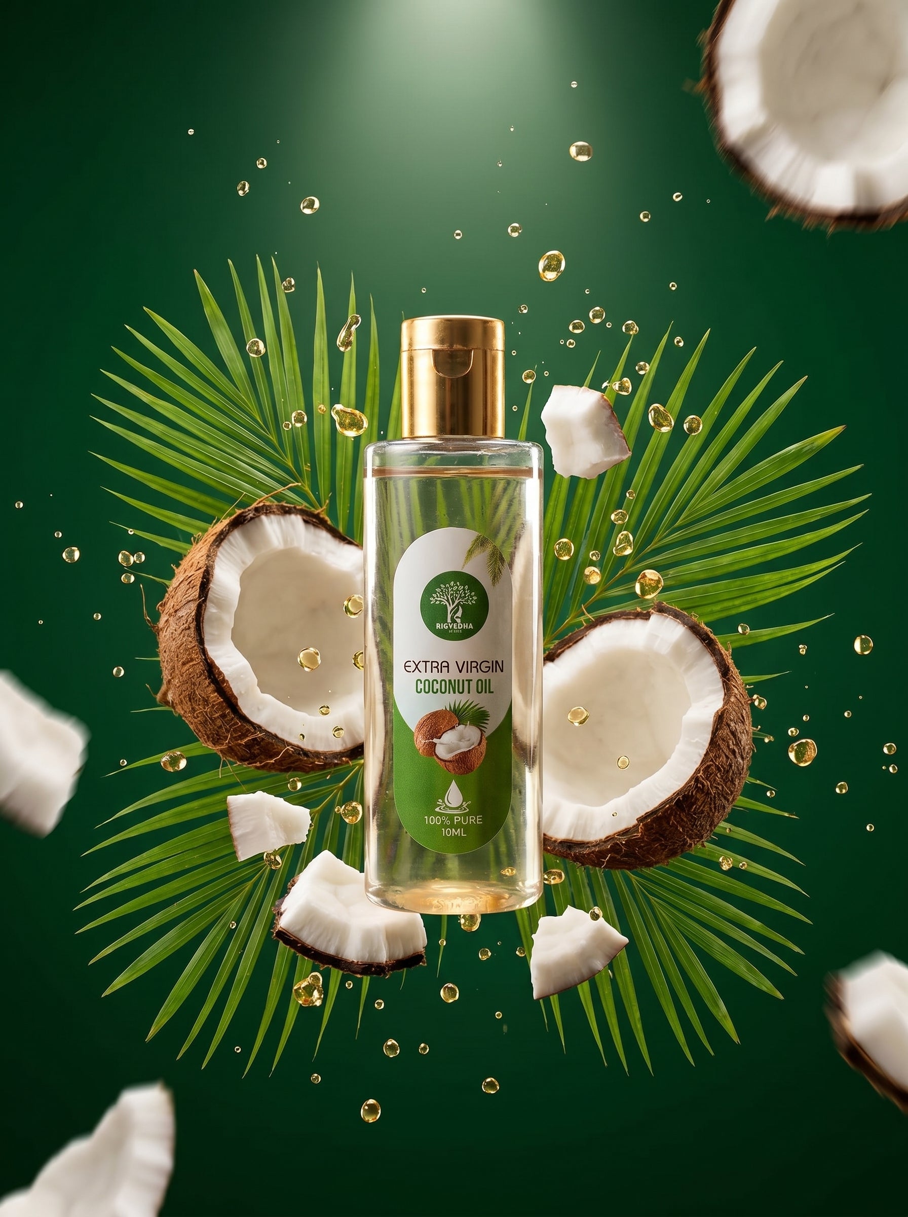 Rigvedha Rituals Extra Virgin Coconut Oil 100ml | Made in Kerala