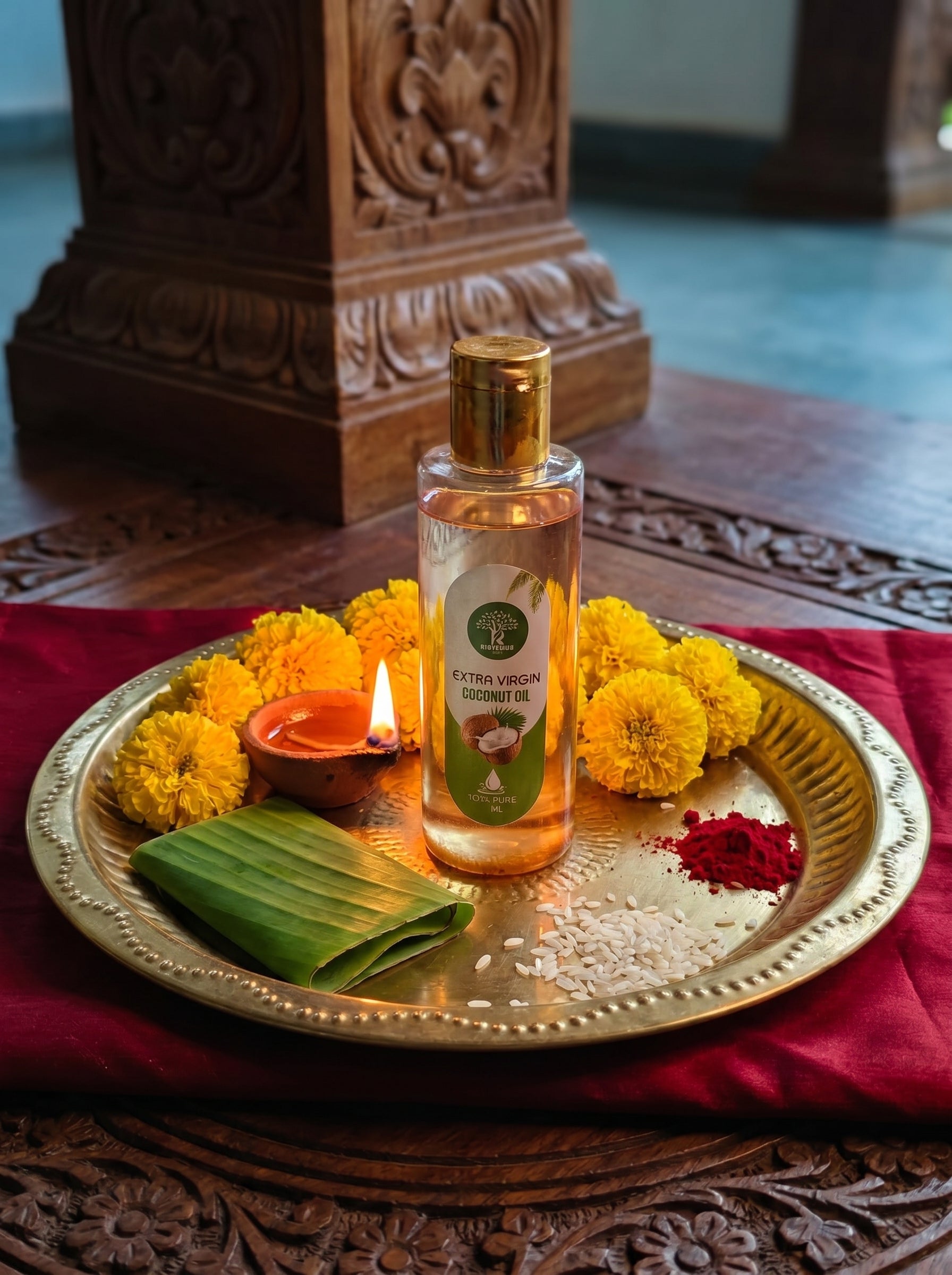 Rigvedha Rituals Extra Virgin Coconut Oil 100ml | Made in Kerala