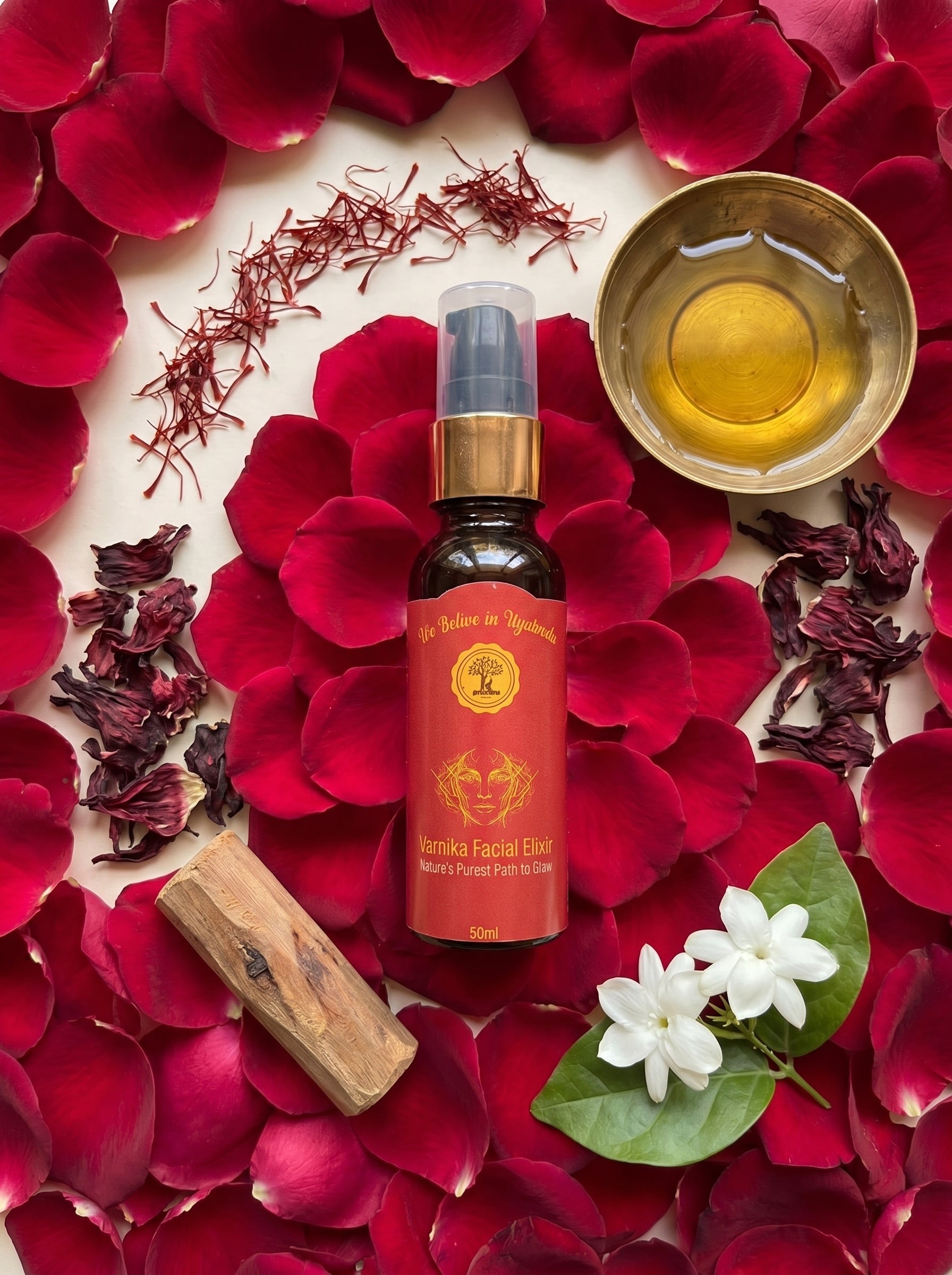 Varnika Facial Elixir Nature's Purest Path to Glow 50ml | Made in Kerala