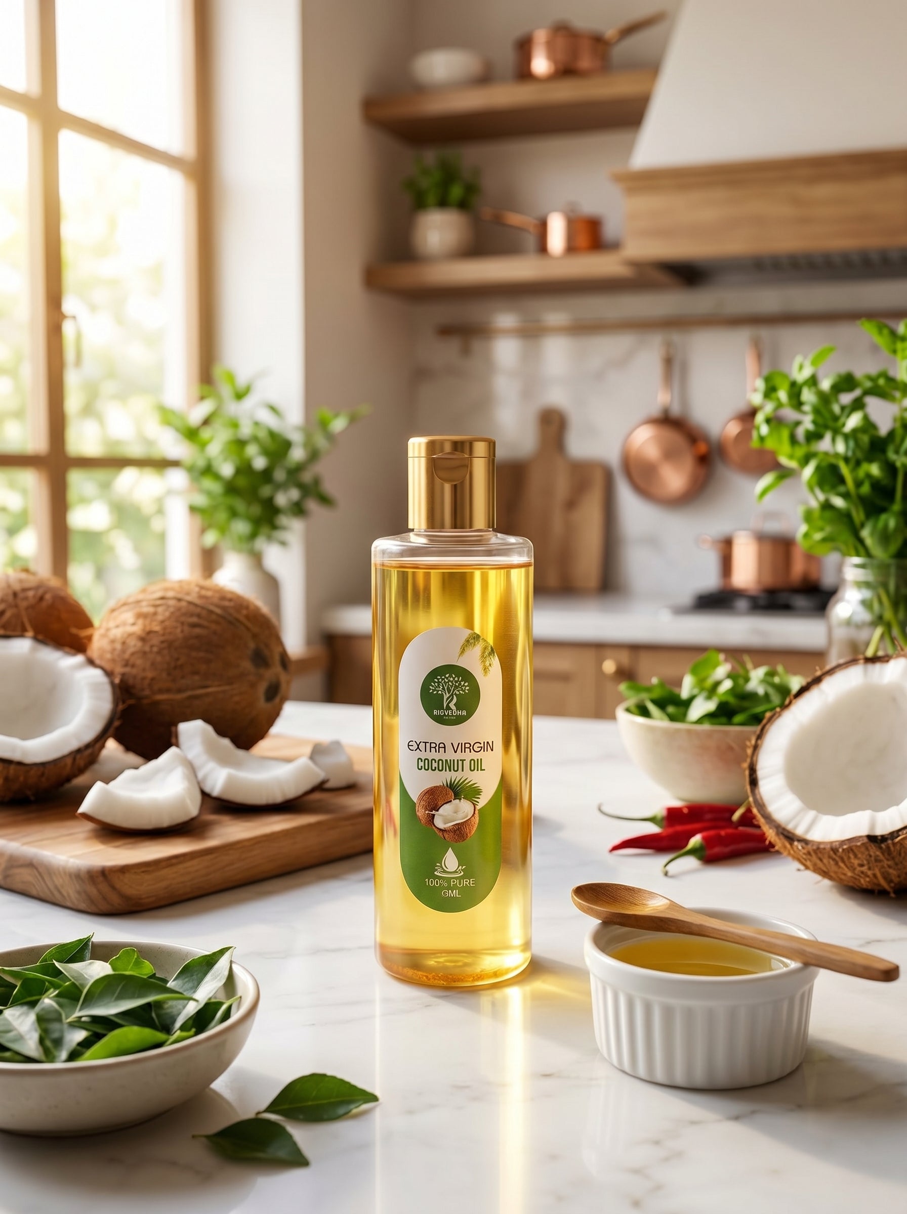 Rigvedha Rituals Extra Virgin Coconut Oil 100ml | Made in Kerala
